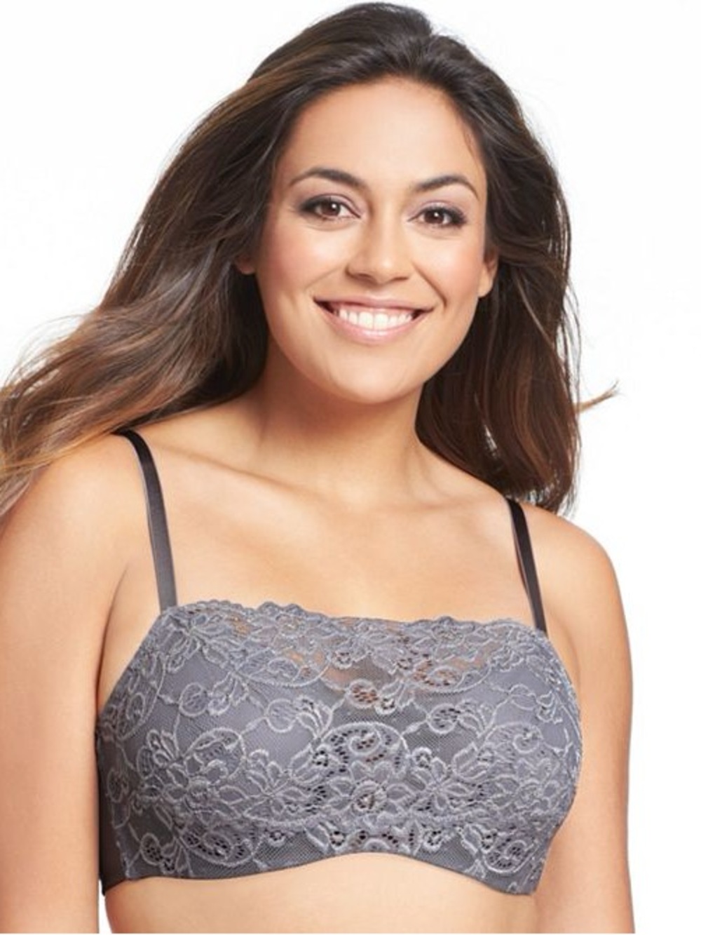 Olga Gray Lace Cami Bra